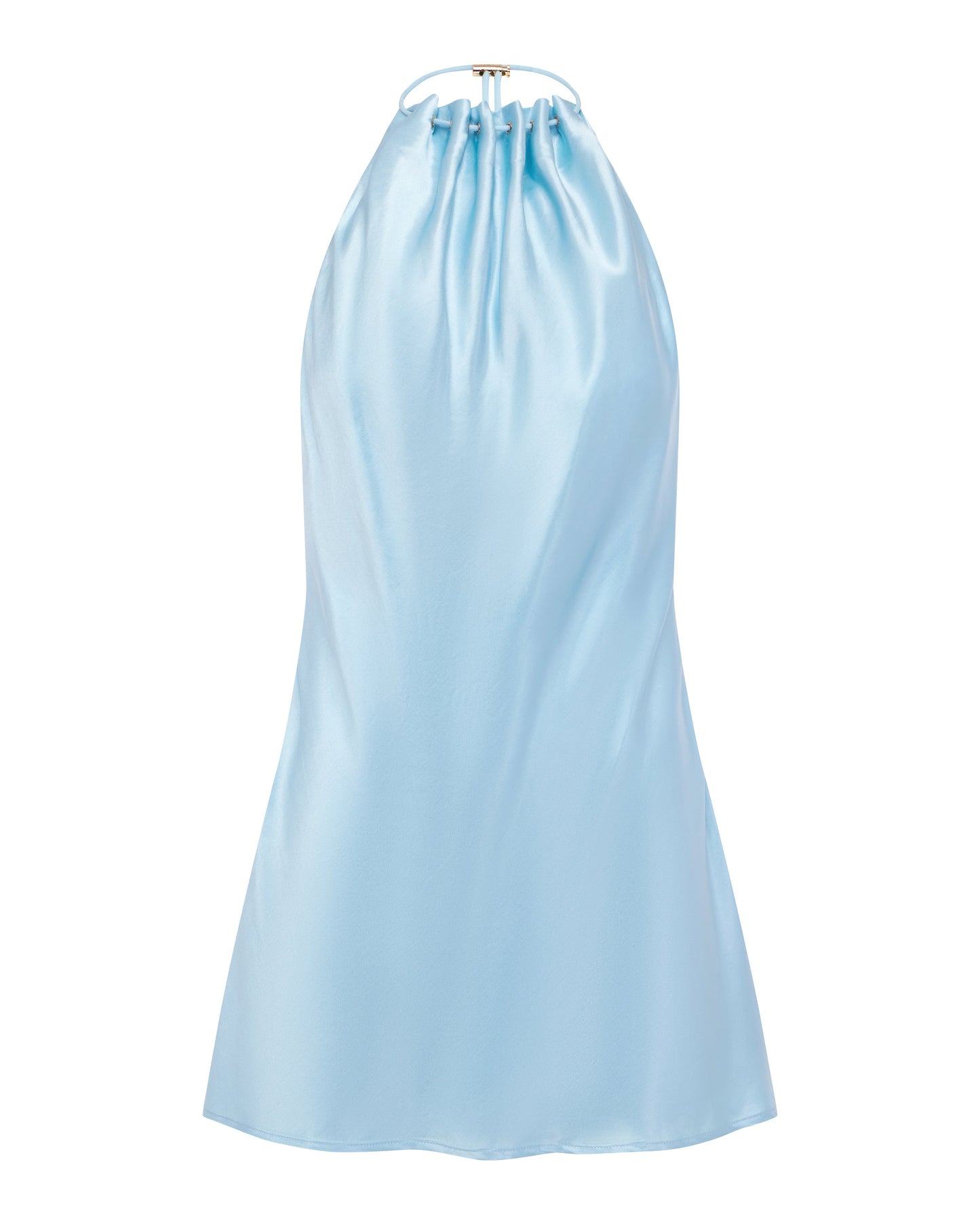 Halter Eyelet Mini Dress - Bluebell