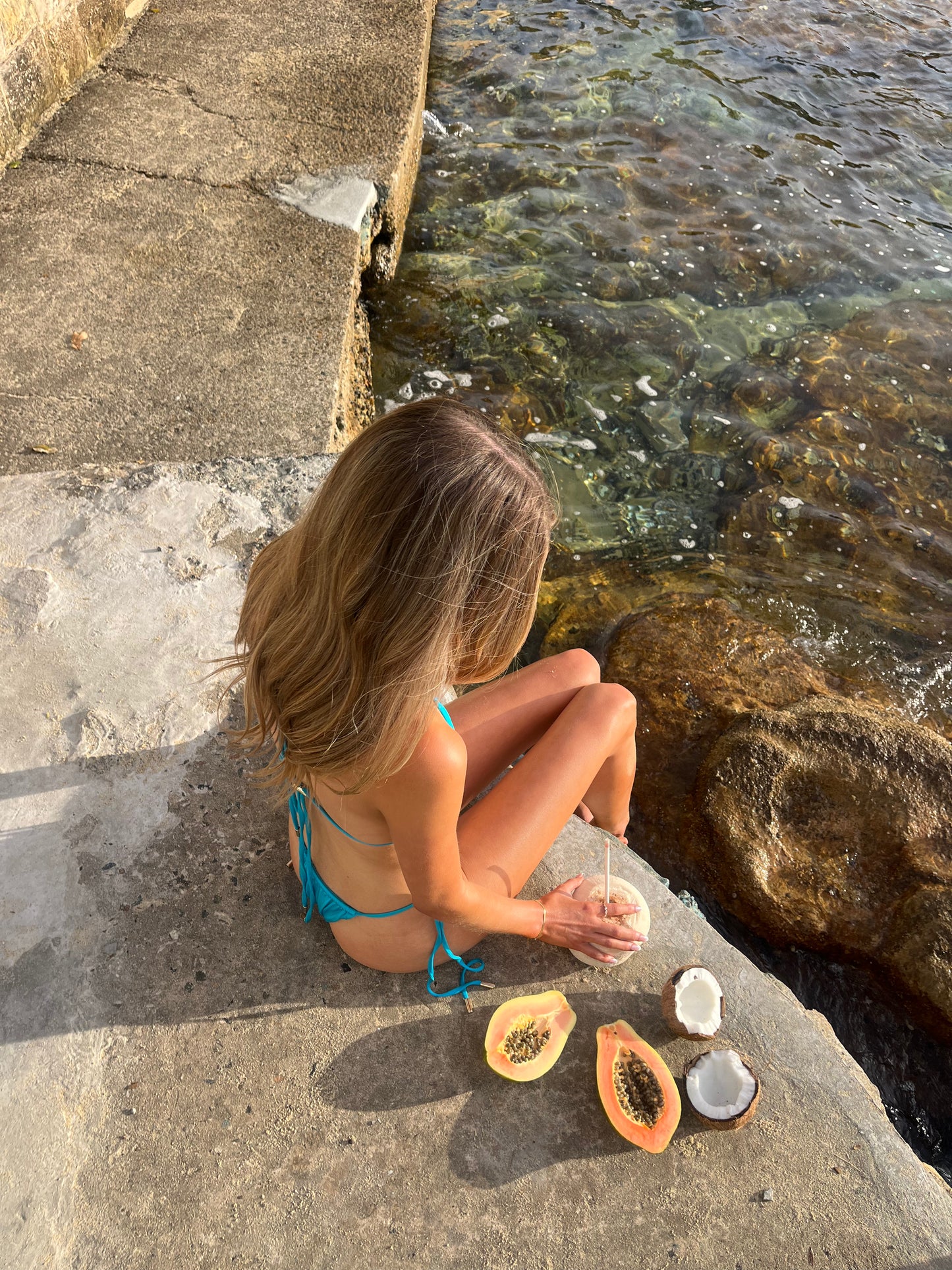 Untied Bikini Bottom – Aquamarine